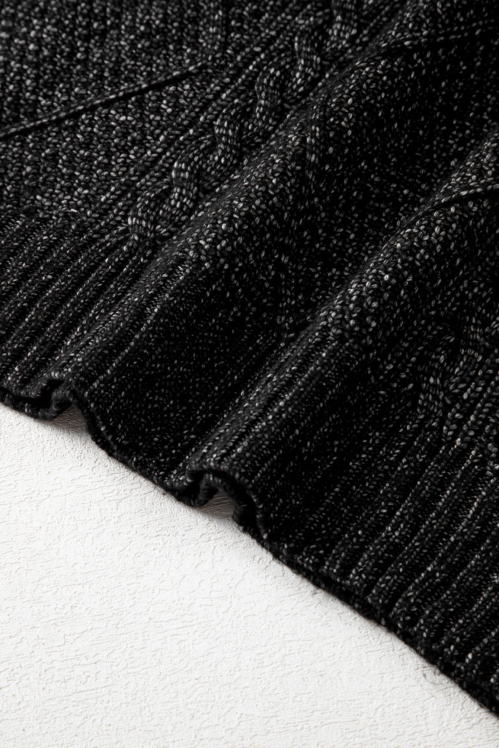 Twist Cable Knit Drop Shoulder Loose Fit Sweater Dress